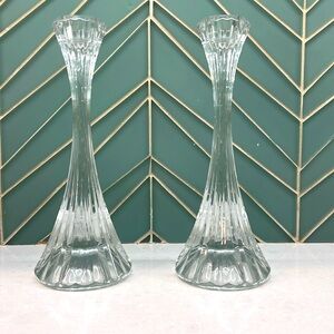 Mikasa 2 Crystal candlestick holders